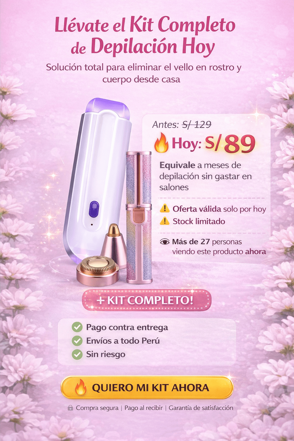 Kit Depilación Total SilkTouch Pro