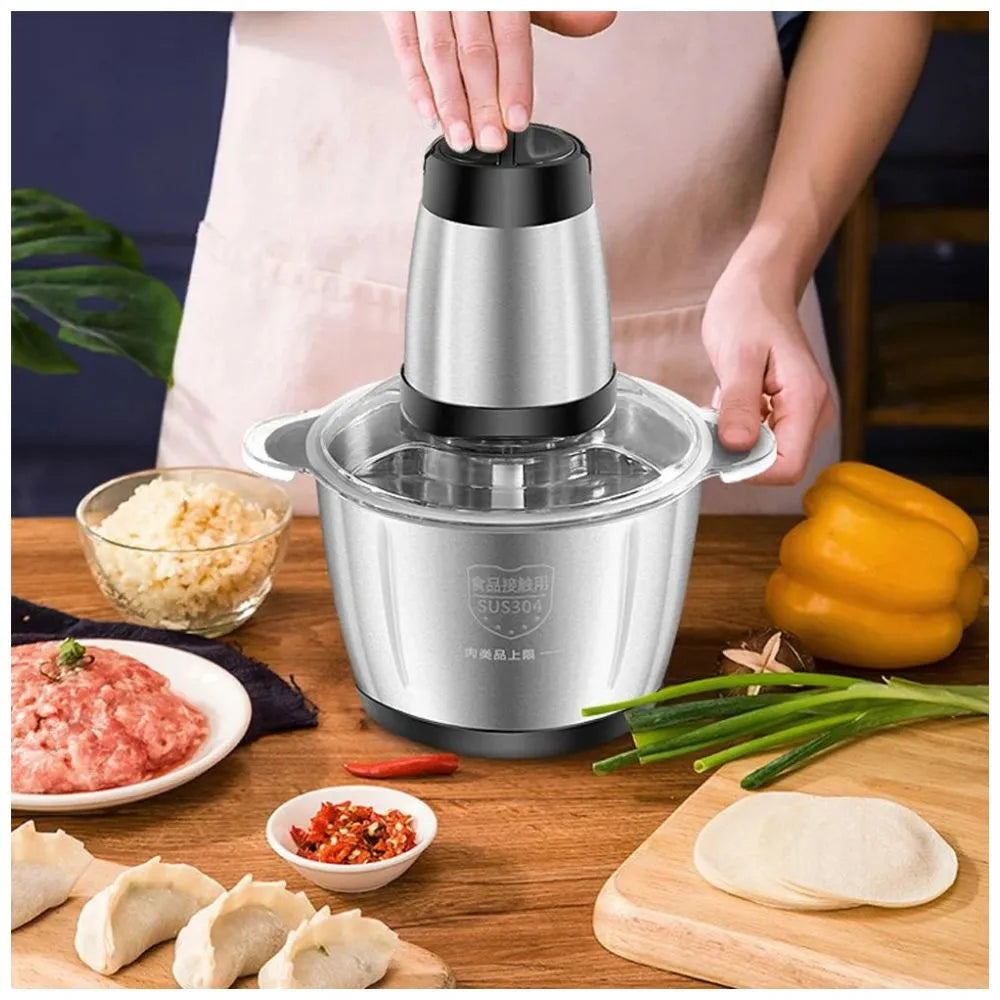 🥩🍅🔪 PICADORA / PROCESADORA DE ALIMENTOS 2L – ACERO INOXIDABLE ⚡🥇