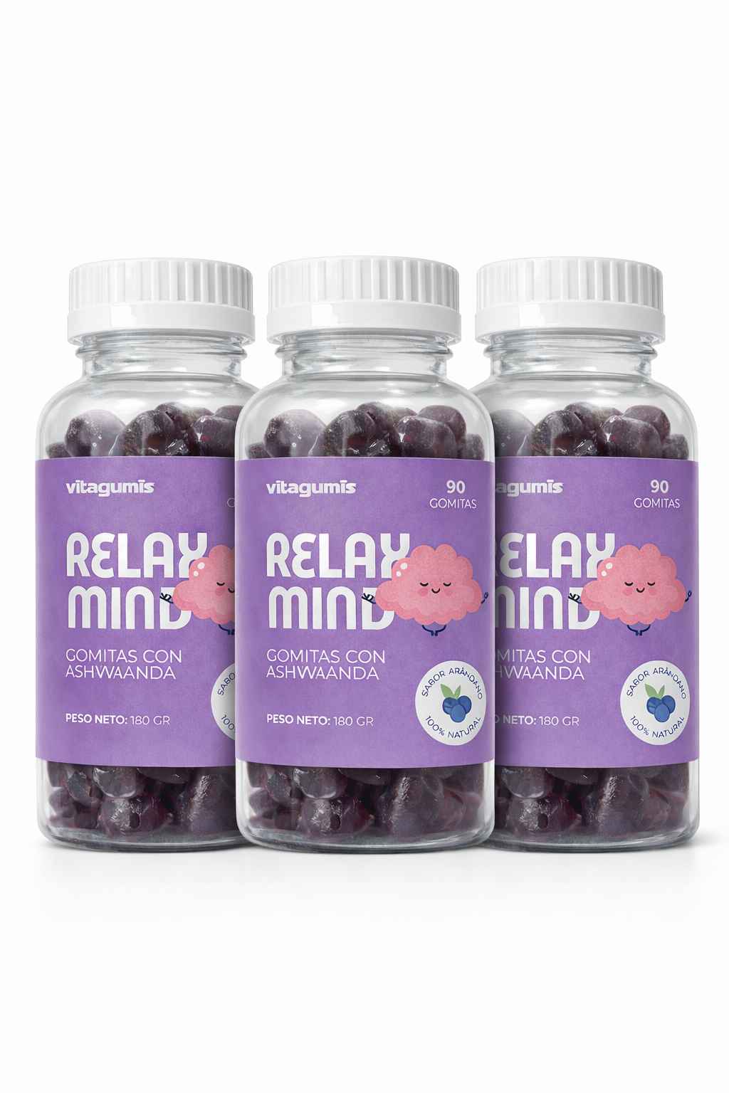 RELAX MIND - 90 GOMITAS CON ASHWAGANDHA