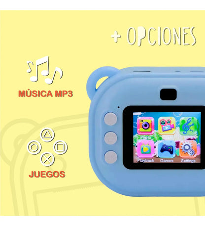 CÁMARA INSTANTÁNEA CON IMPRESIÓN TÉRMICA PARA NIÑOS