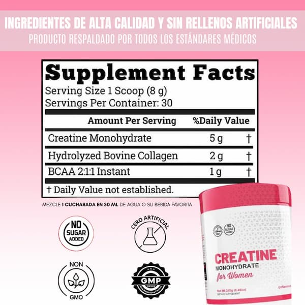Monohidrato de Creatina para Mujeres - OLD SCHOOL